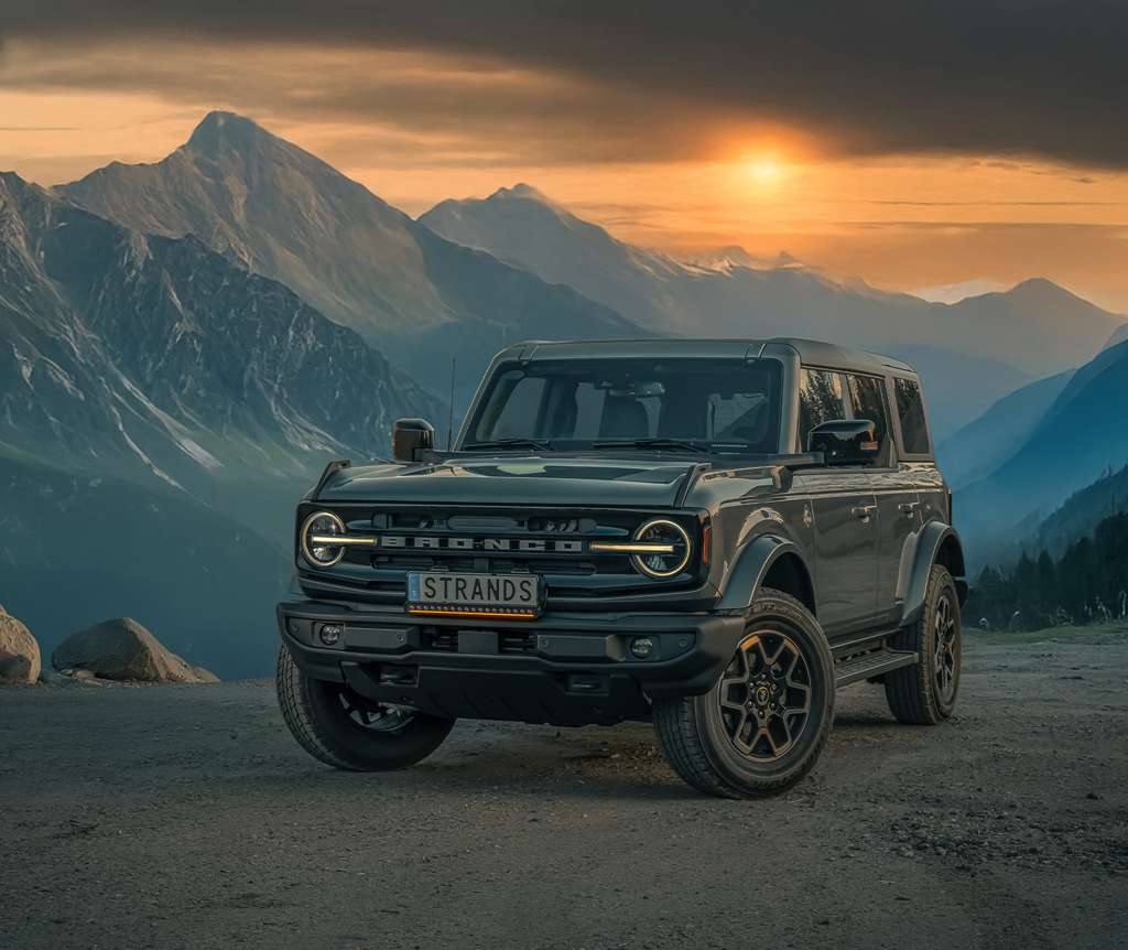 led bar s držákem spz bronco