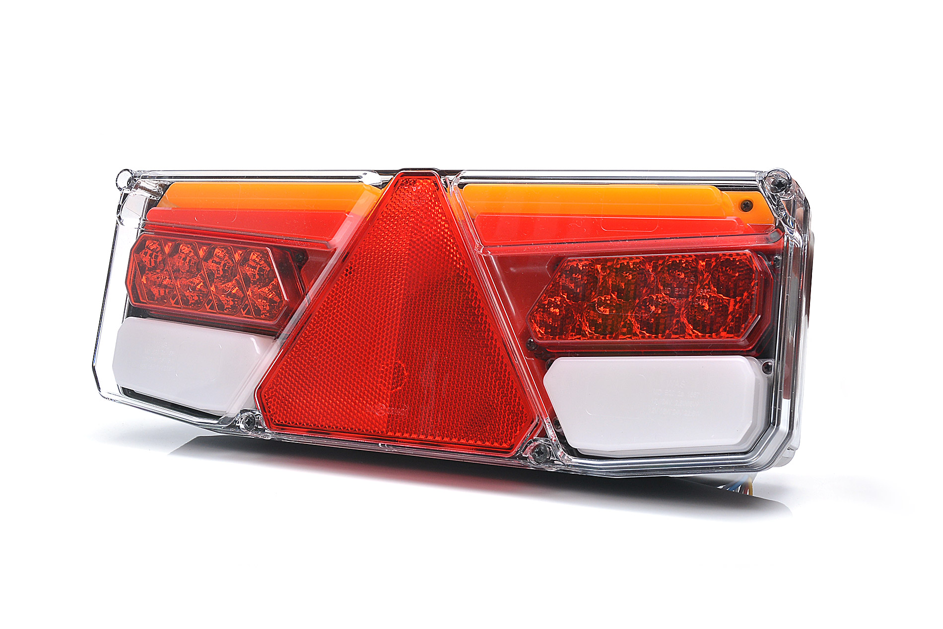 LED Zadní skupinová svítilna s dynamickým pozičním světlem WAŚ, 24V, ECE, IP 56, levá