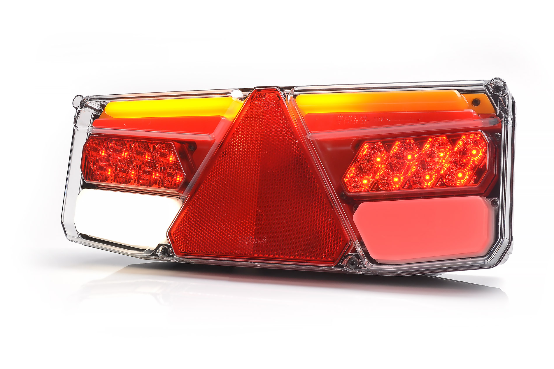 LED Zadní skupinová svítilna s dynamickým pozičním světlem WAŚ, 12V-24V, ECE, IP 56, pravá