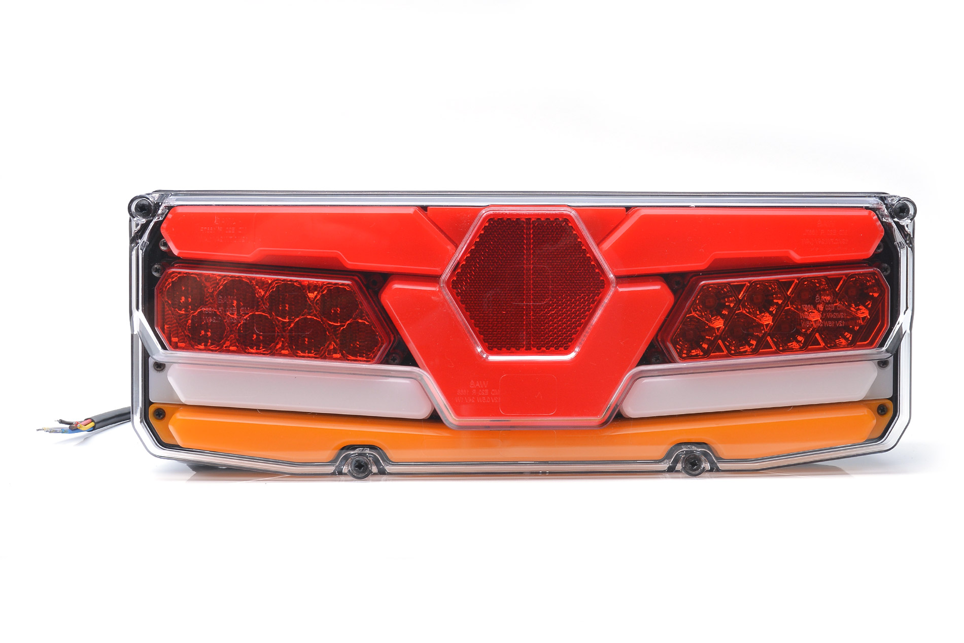 LED Zadní skupinová svítilna s dynamickým pozičním světlem WAŚ, 12V-24V, ECE, IP 56, pravá