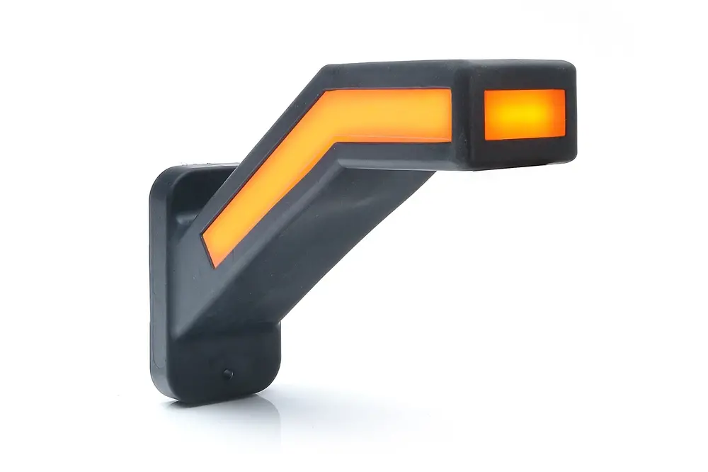 LED Poziční světlo přední bílé, boční oranžové a zadní červené s blinkrem WAŚ, 12V-24V, ECE, IP 66/68, pravá