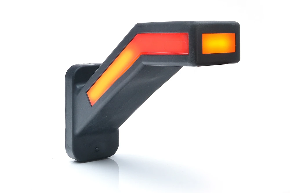 LED Poziční světlo přední bílé,  boční oranžové a zadní červené s blinkrem WAŚ, 12V-24V, ECE, IP 66/68, pravá