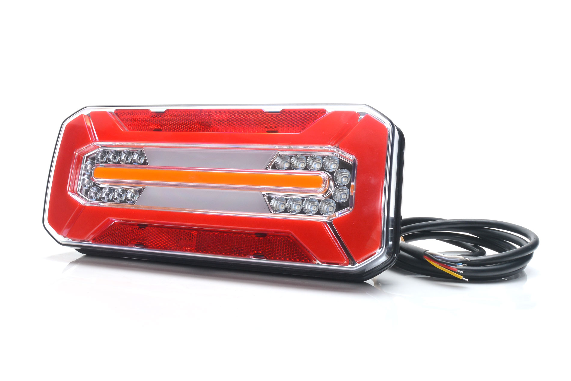 LED Zadní skupinová svítilna s dynamickým pozičním světlem WAŚ, 12V-24V, ECE, IP 66/68, univerzální