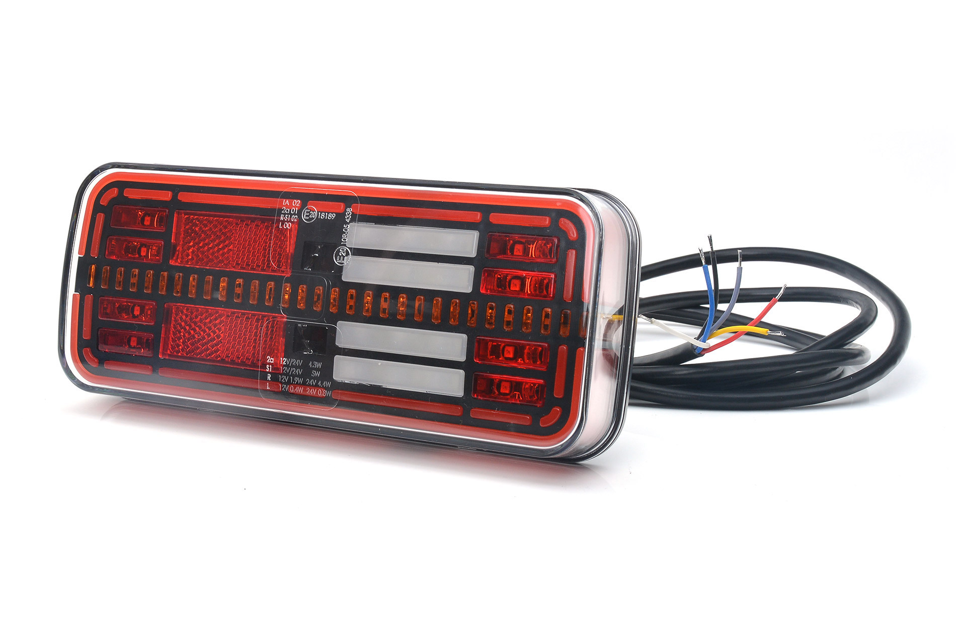 LED Zadní skupinová svítilna WAŚ, 12V-24V, ECE, IP 66/68, univerzální