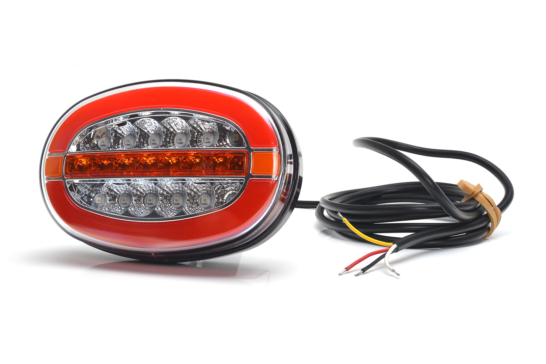 LED Zadní skupinová svítilna WAŚ s dynamickým světlem, 12V-24V, ECE, IP6K9K, univerzální
