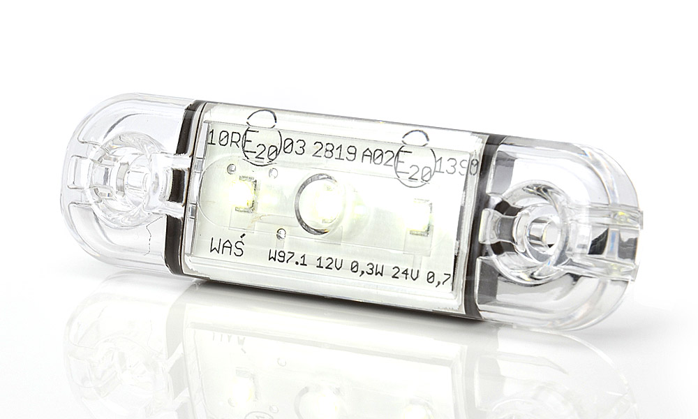 LED Lampa pozični přední WAŚ, 12V-24V, ECE, IP 66/68, univerzální
