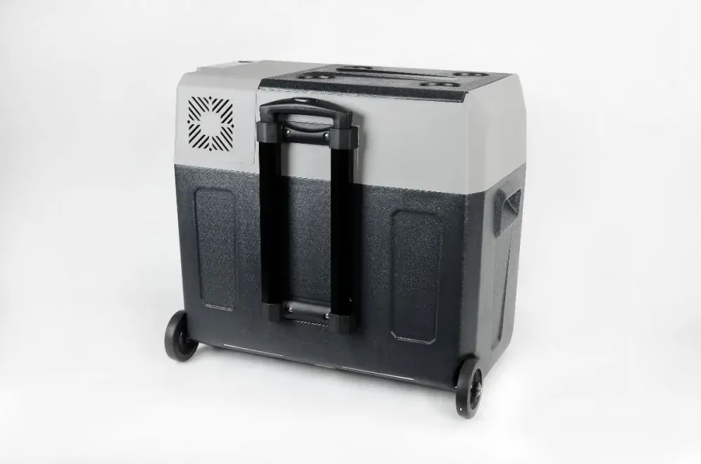 Přenosná kompresorová autochladnička Vigo Cool V50W, 50 l, 12/24/230V, Rukojeť a kolečka