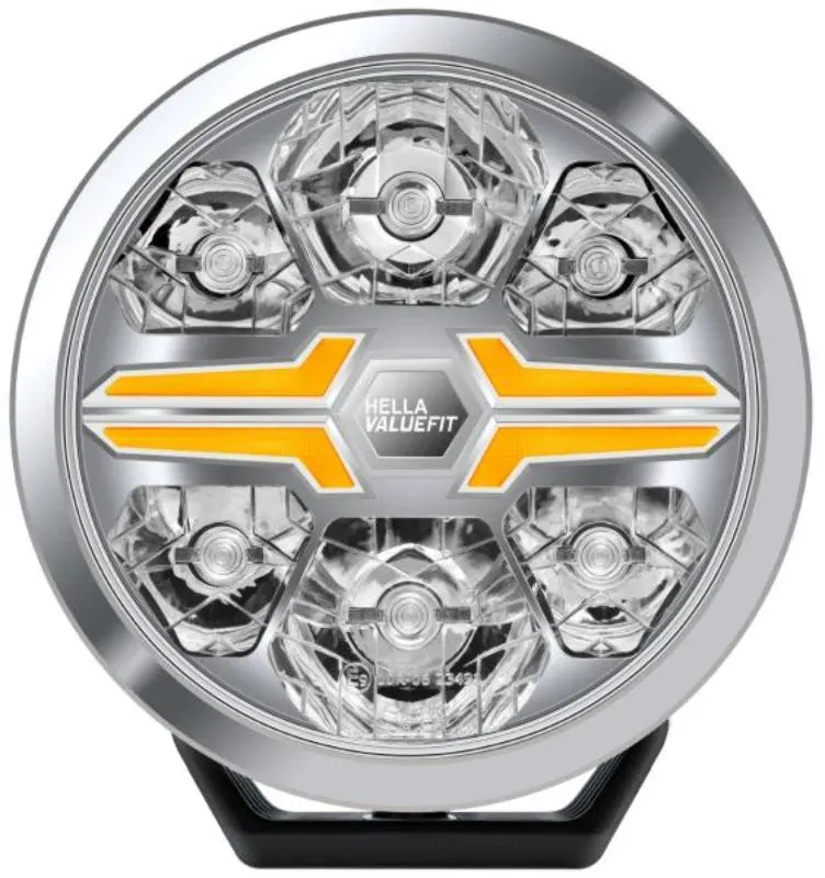 Reflektor Hella ValueFit Chrome Blade 22,86cm s oranžovou/bílou pozičkou, REF. 50, 18W, ECE, IP69k, 12-24V