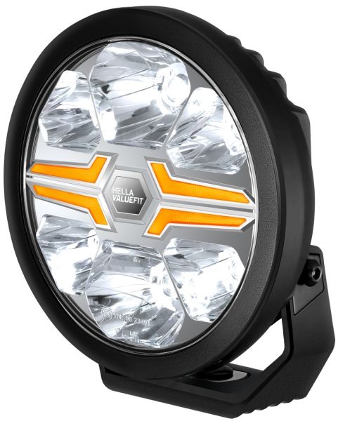 Reflektor Hella ValueFit Black Blade 22,86cm s oranžovou/bílou pozičkou, REF. 25, 17W, ECE, IP69k, 12/24V