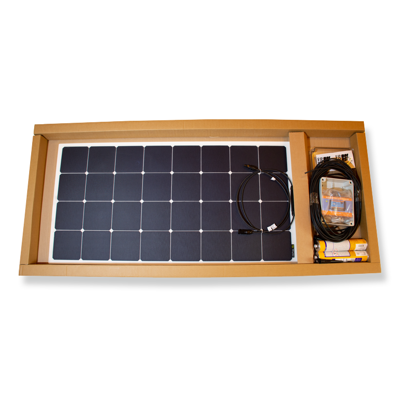Sada flexibilních solárních panelů 2 x 110W/12 nebo 24V vč. regulátoru s připojením bluetooth