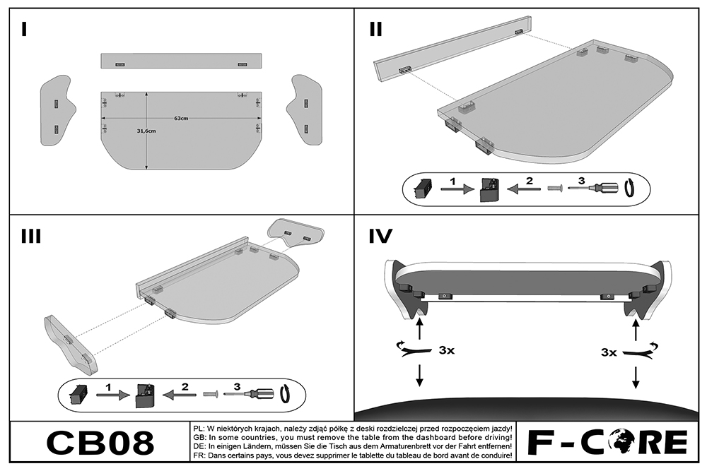 Polička středová - Classic, OPEL MOVANO B (01.2010-)