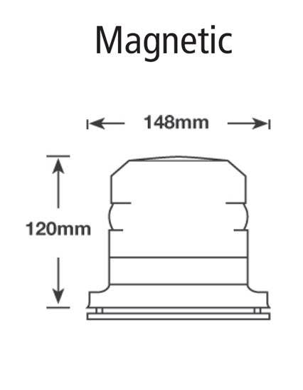 Maják ECCO LED na magnet 12/24V 9x LED