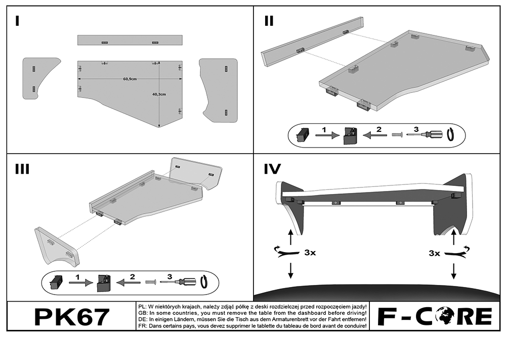 Polička středová - Classic, SCANIA NEXT GEN R/S (01.2017-)- Černá