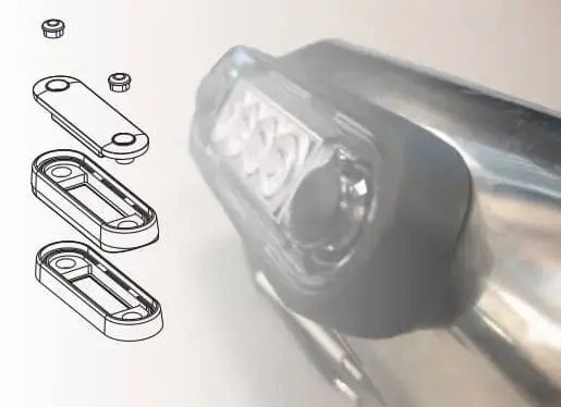 LED poziční světlo, 12-30V- Červené