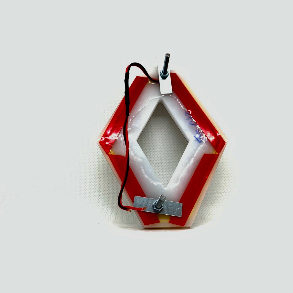 Nerezové podsvícené logo Renault T 2021- 22x18cm, Studená bílá 24V