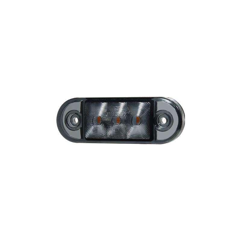 LED poziční světlo Lucidity 12- 24V, 3 LED, ECE, ADR- kouřově bílá