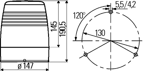 Maják Hella rotační KL Junior Plus F - 12V