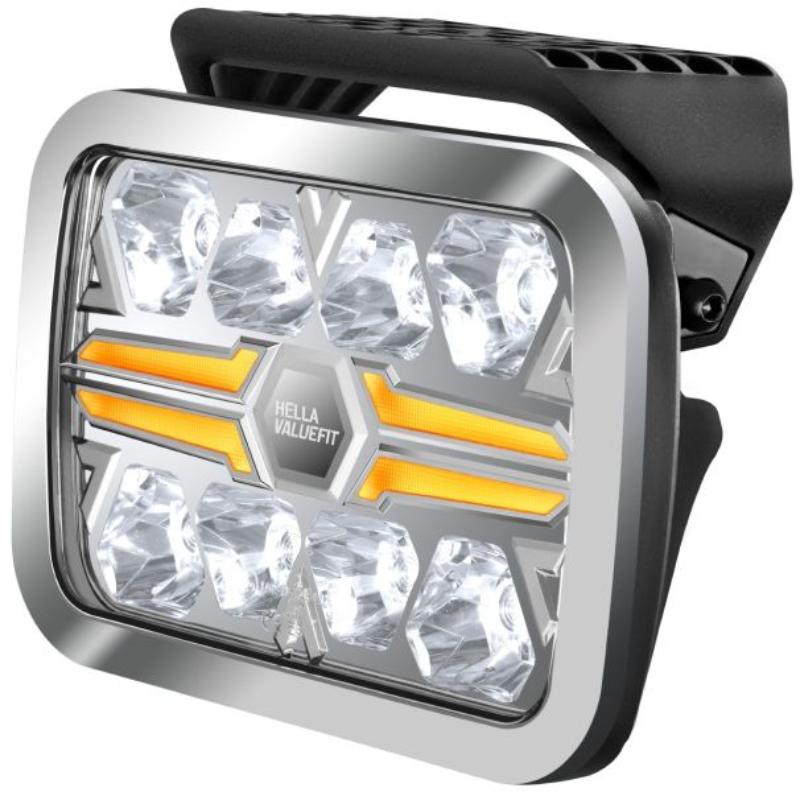 Reflektor Hella ValueFit Black Blade, závěsný, 22,86cm. s oranžovou/bílou pozičkou, REF. 25, 36W, ECE, IP69k, 12/24V