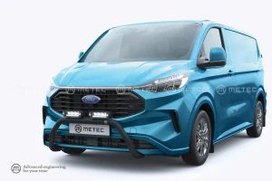 Přední ochranný nerezový rám Eurobar lakovaný ø60mm, dva pevná upínadla, FORD TRANSIT CUSTOM 24-