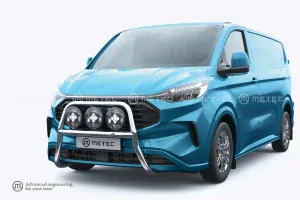 Přední ochranný nerezový rám Nordicbar ø60mm, 3 fixní upínadla, FORD TRANSIT CUSTOM 24-