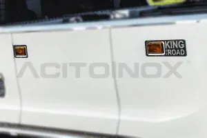 Nerezové rámečky na světla do mezinápravových spoilerů, Scania NTG S/R