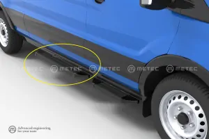 Boční nášlap ,,Problack"- zadní, FORD TRANSIT CUSTOM 18- 23