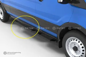 Boční nášlap ,,Problack"- zadní, FORD TRANSIT 19-