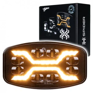 Přídavný reflektor LED X SPIDER, s pozičkou a strobem, 12/24 V, 68W, 72LED, ECE R10, R65