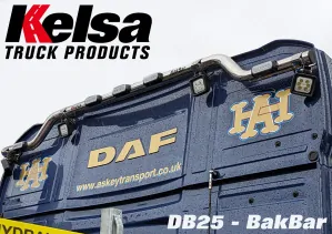 Zadní nerezový rám Kelsa BakBar pro DAF XD- spací vysoká kabina bez spoilerů