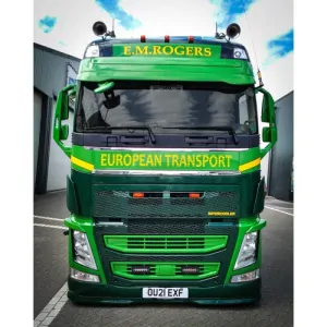Přídavný spoiler pod nárazník lízatko pro Volvo FH4/FH5 low deck- výška 9cm