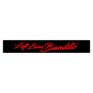 Zástěrka Left lane Bandito 2400x350 mm Černá, červený nápis
