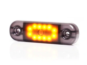 LED poziční světlo Waś, 12-24V, 12LED, zatmavené- oranžové