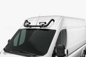 Střešní nerezový rám, 2 upínadla světel, kabeláž, pro OPEL MOVANO 22-, FIAT DUCATO 24-, TOYOTA PROACE MAX 24-, PEUGEOT BOXER 24-, CITROEN JUMPER 24-, lakované