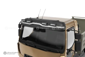 Rám do sluneční clony ,,Visor", 4 fixní upínadla, kabeláž pro 4 světla, pro RENAULT D series (širší verze) 24-