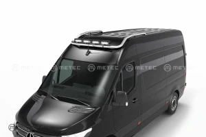 Střešní nerezový rám Metec, 4 fixní upínadla světel, kabeláž pro 4 světla, pro Mercedes SPRINTER 18-