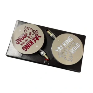 Světla pod zrcátko lollipop nerezové King červená, bilá