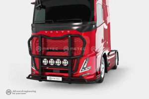 Rám BullBar Metec ,,Outlander", VOLVO FH AERO 24-, s přídavným spoilerem, lakovaný