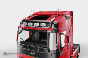 Střešní nerezový rám, kabeláž pro 6 světel, 4 Upínadel světel, pro VOLVO FH 13-, FH 20-, FH AERO 24-