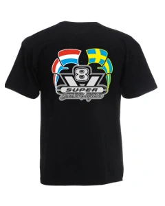 Pánské trucker tričko V8 Swedish- Černé XL