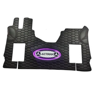 Podlaha MERCEDES ACTROS- černá/fialové prošívání/znak actros + fialové podsvícení