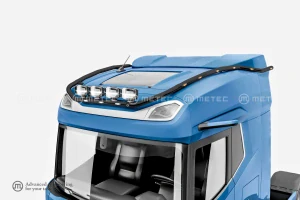 Střešní nerezový rám Hydra, kabeláž pro 4 světla | 15 LED | 4 fixní upínadla světel| DAF XG 2021-, lakovaný