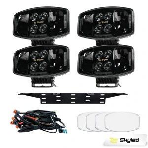 Skyled Oculus 9"– Kompletní sada LED světel s držákem, kabeláží a kryty