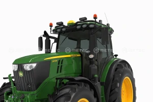 Střešní nerezový rám, 13 LED, pro JOHN DEERE 6R 18-, lakovaný