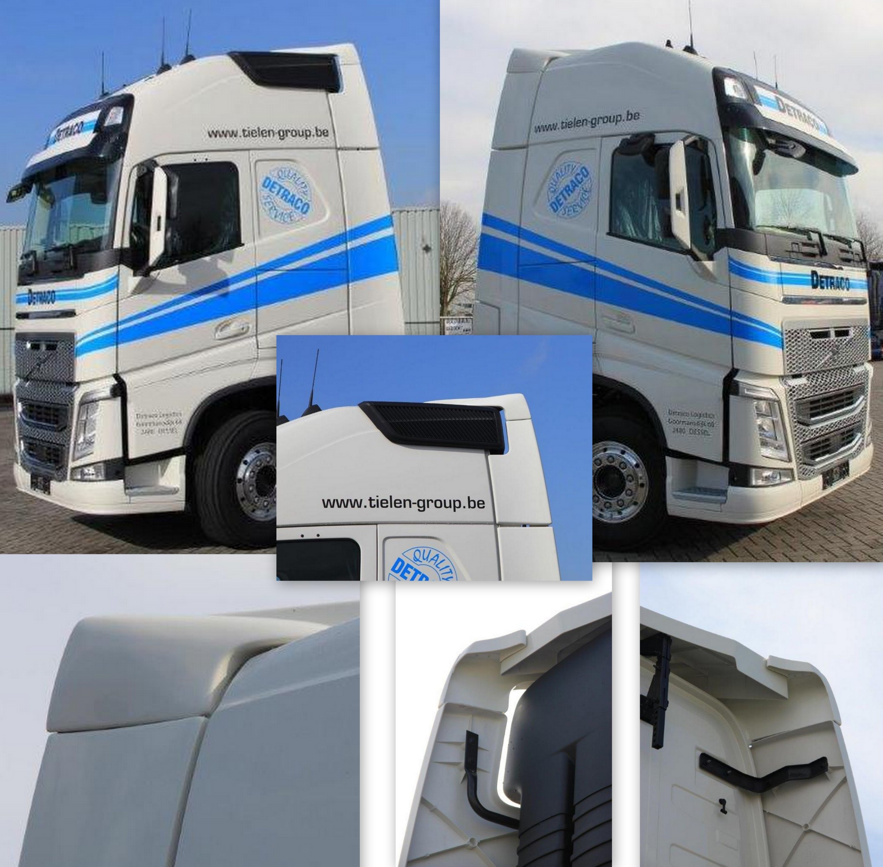 Rohové díly spoilerů pro Volvo FH4 a FH5 Globetrotter XL