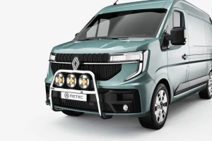 Přední ochranný rám ,,Nordic bar" ø60mm, 3 fixní upínadla světel, pro Renault Master 24-, Nissan Interstar 24-