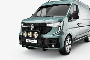 Přední ochranný rám ,,Nordic bar" ø60mm, 3 fixní upínadla světel, pro Renault Master 24-, Nissan Interstar, lakovaný