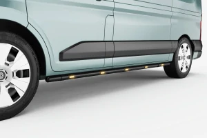 Boční nerezové rámy ,,Brace-it", 5 oranžových LED, pro Renault Master 24-, Nissan Interstar 24-, lakovaný