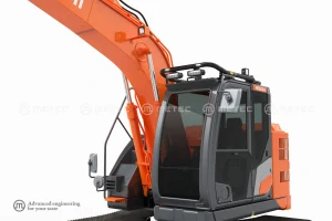 Střešní nerezový rám, 8 LED, 8 upínadel světel, pro HITACHI 135US-7 21-, lakovaný