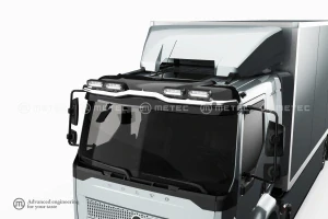 Rám do sluneční clony ,,Visor", 4 fixní upínadla, kabeláž pro 4 světla, pro RENAULT D series 24-, Volvo FL 24-