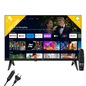 LED Smart TV 22" Android TV 12V/230V, 56 cm, Full HD, DVB-T2/S2 Karavan, kamion